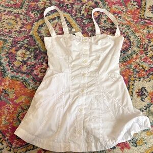 Urban Outfitters White Smocked Top